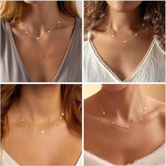 Gold Heart Necklace | Trendy Dainty Pendant with Popular Heart Design - Picture 5 of 7